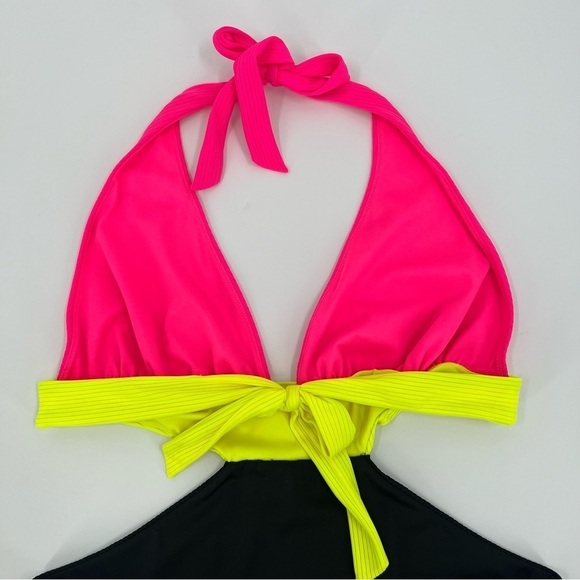 Beach Bunny Nina Full One Piece in Pink Yellow Black Size XL - Picture 8 of 13